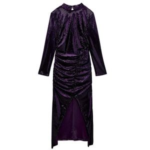 Zara purple sequence dress